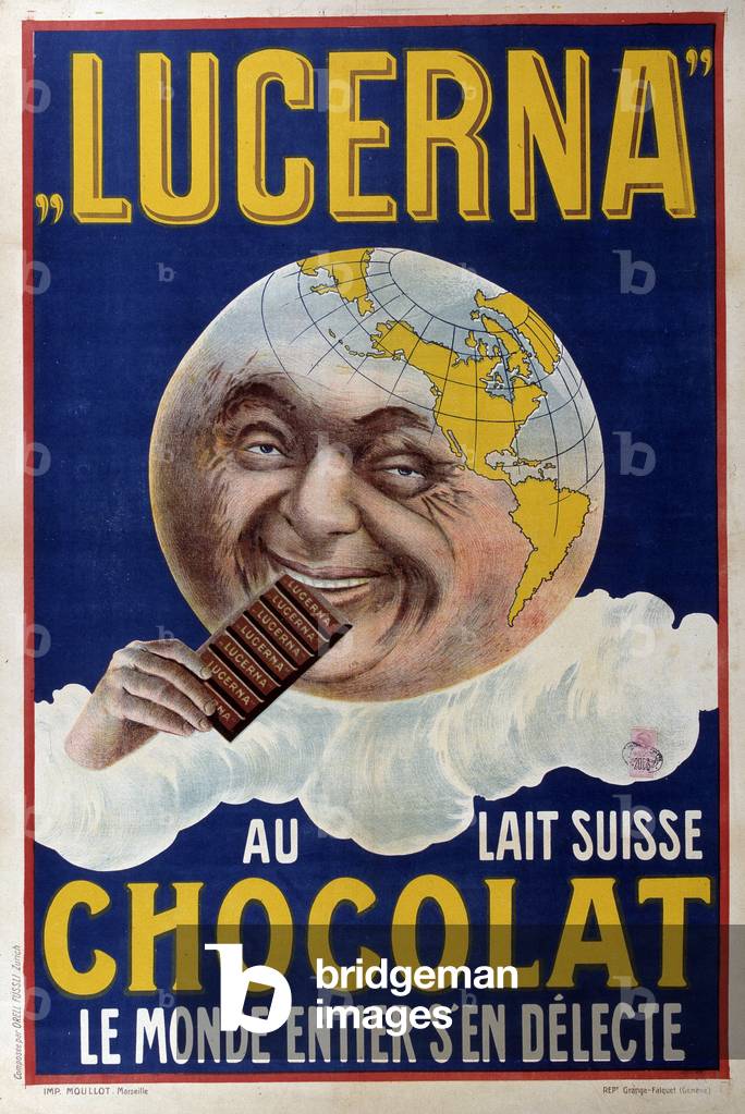 Advertising for Swiss chocolate Lucerna - by Orell F¿SSli, v. 1900