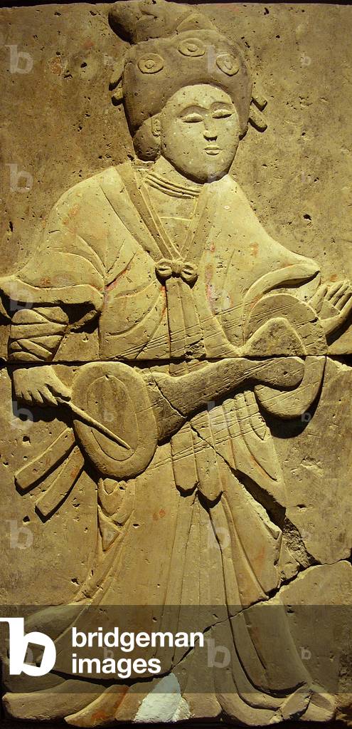 Stele depicting a musician (terracotta)
