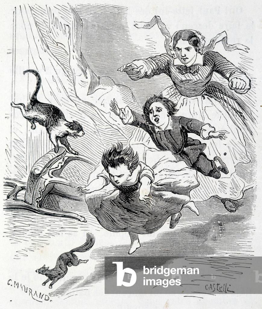 Sophie and the squirrel - in “The misfortunes of Sophie”” by the Countess of Ségur, Hachette, 19th century