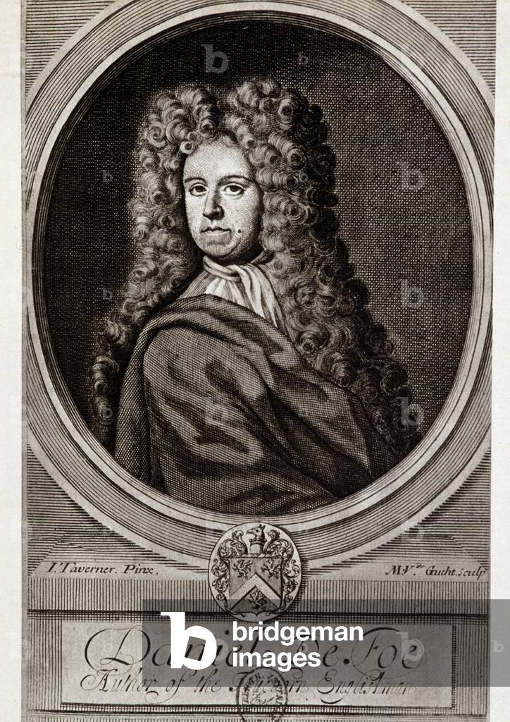 Bild von Gravur "Porträt von Daniel de Foe oder Defoe (1660 - 1731)" von Unknown artist