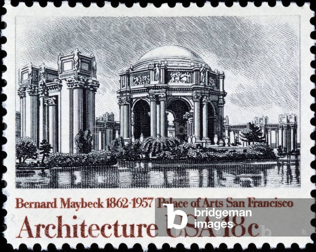 American stamp on the San Francisco Palace of Arts by Bernard Maybeck