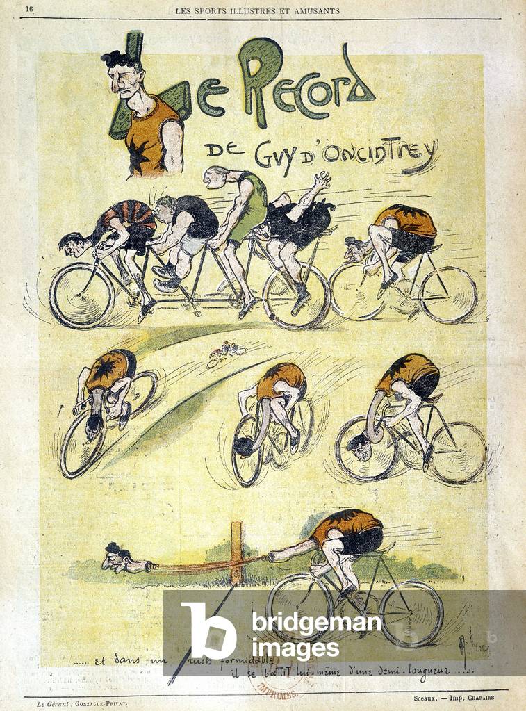 Cycling: Guy d'Ocintrey's record - drawing, in 