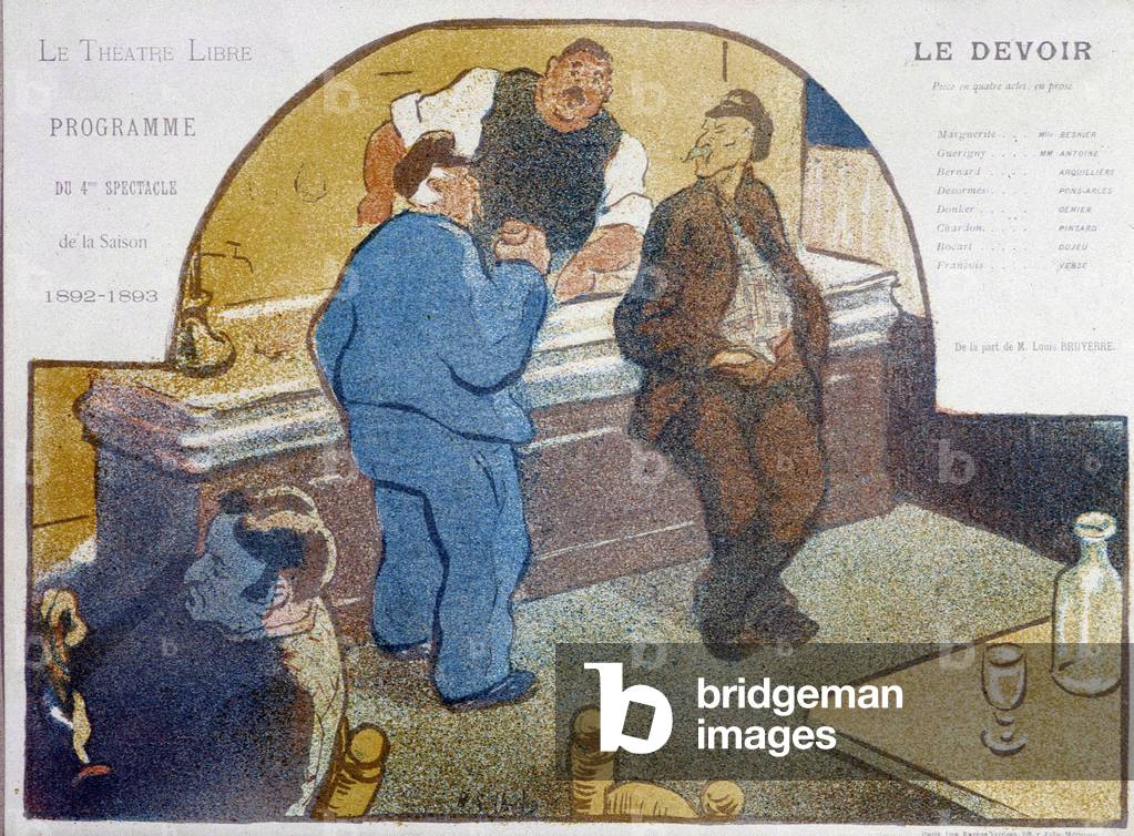 Café de Paris: zinc - drawing, late 19th century, Carnavalet.