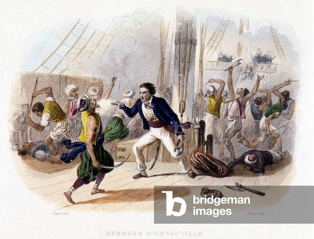 Georges d'Arnouville and the pirates of the Persian Gulf - in “” Voyages around the world and famous shipwrecks”, Paris, Administration de Librairie, volume VI, 1853