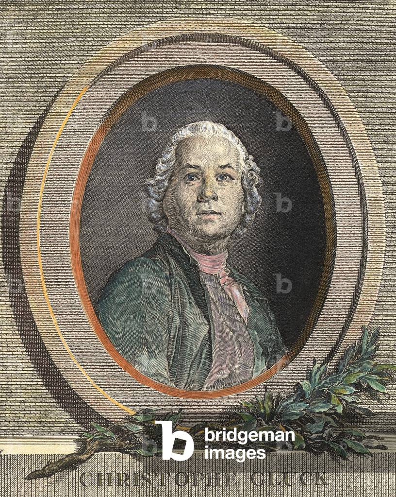 Portrait of Christoph Wilibald, knight von Gluck (1714-1787), German composer. In “” Portraits of Useful Men””, 1833-1836.