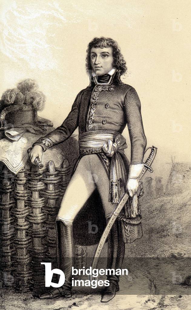 Portrait of Barthélemy Catherine Joubert, General Boer of South Africa (1769-1799). In “” Galerie historique de la revolution francaise”” by Albert Morin, 1843.
