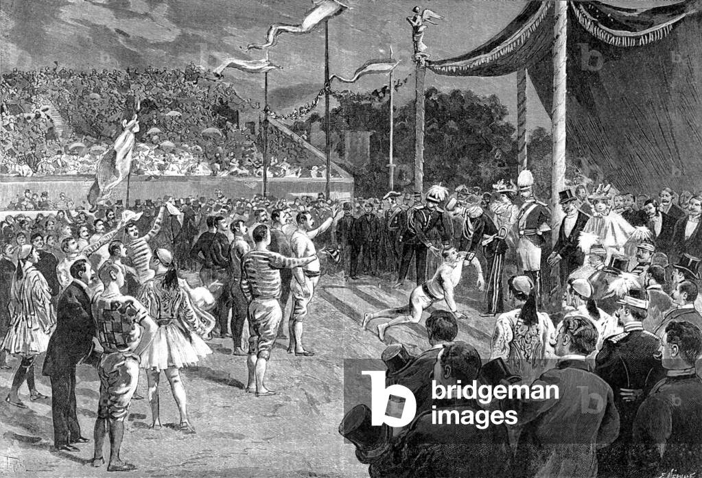 About the Olympic Games: the marathon runner - in “” The Illustré Journal””, 26/04/1896.