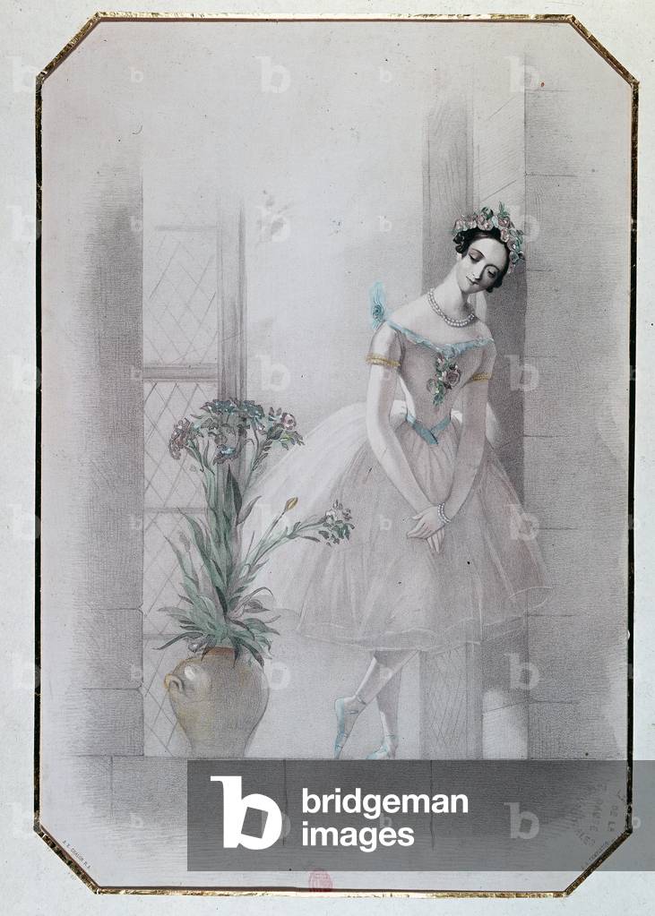Marie Taglioni in “” la Sylphide””, Italian opera, 19th century, Bibl. de l'opera.