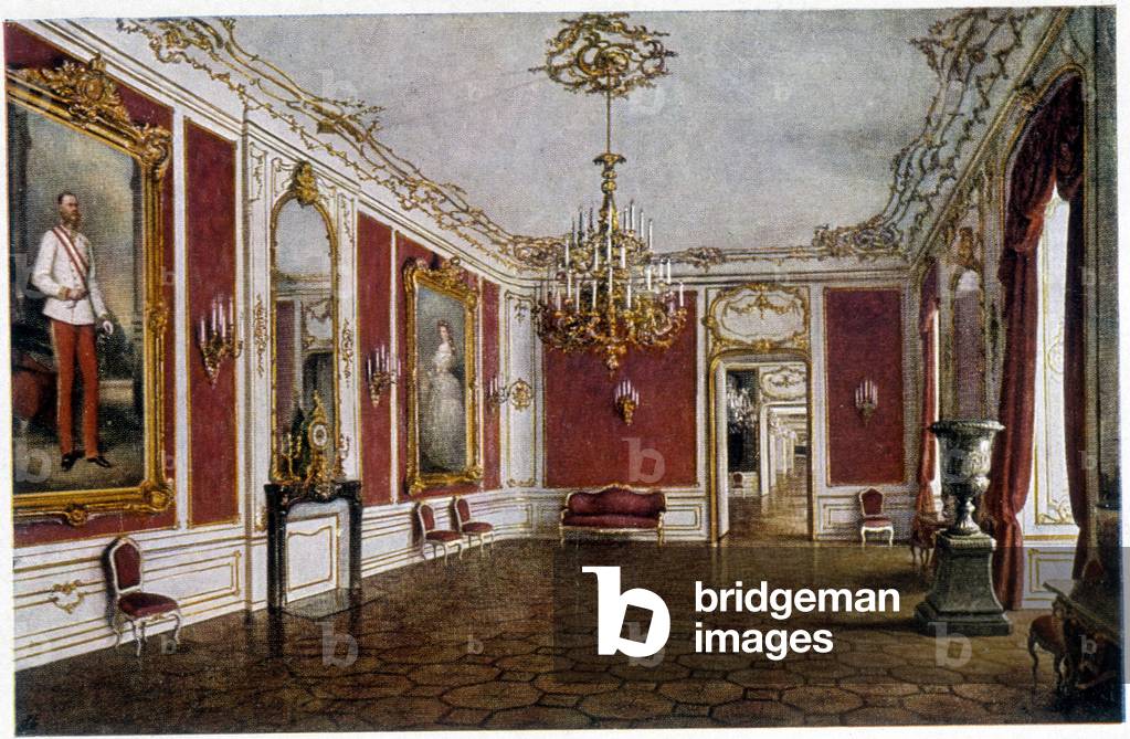 Furnished lounge of the 17th century