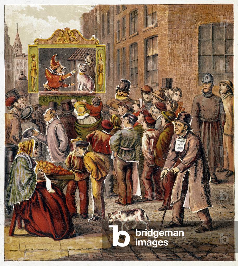 Representation of Guignol - in “” Magasin des petits enfants””, 19th century