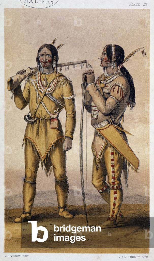 Indian Hunters - in “” Artic Searching Expedition: a journal of a boat voyage through Rupert's land and the artic sea in search of the discovery ships under command of Sir John Franklin” by Sir John Richardson, 1851