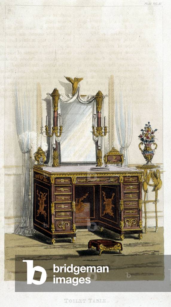 Toilet table (dressing table), England, 1828