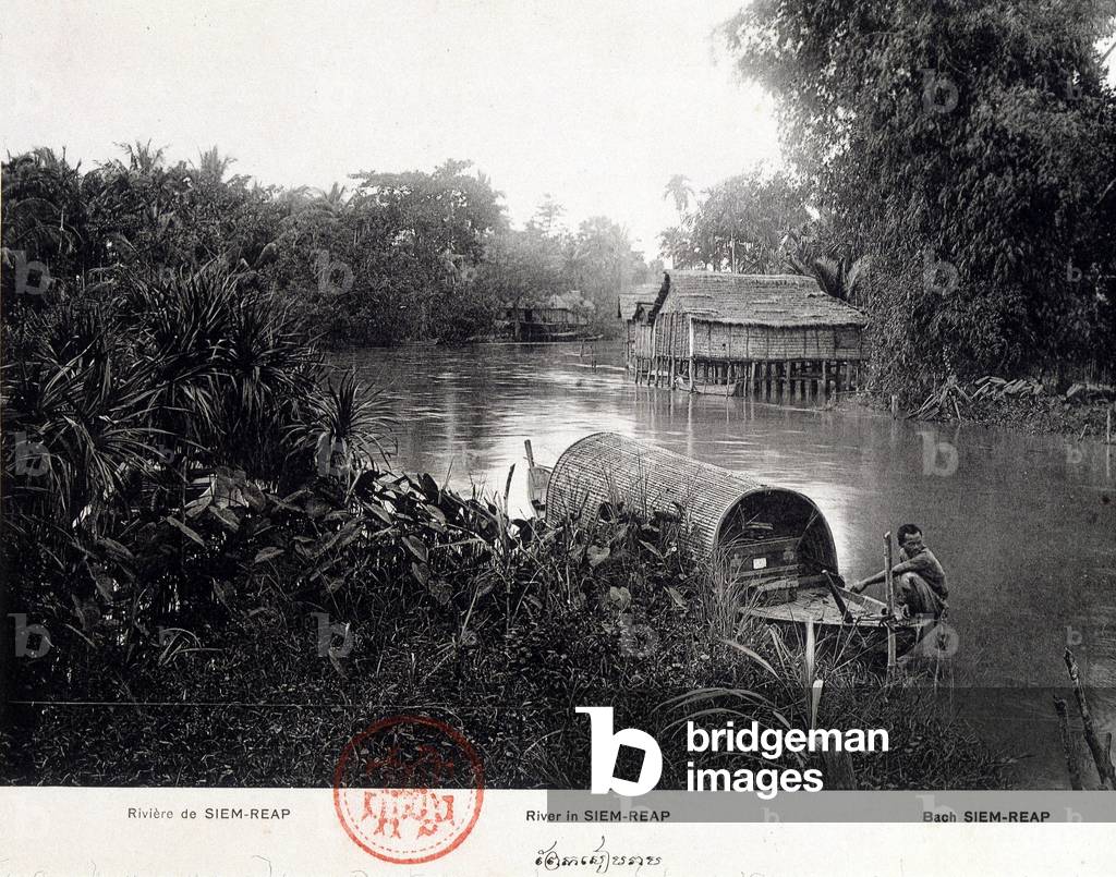 La rivière Siem-Reap - in “” Cambodia””, by Dieulefils, Hanoi, v.1900