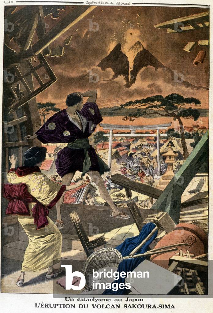 Cataclysm in Japan: eruption of the Sakoura Sima Volcano. In 