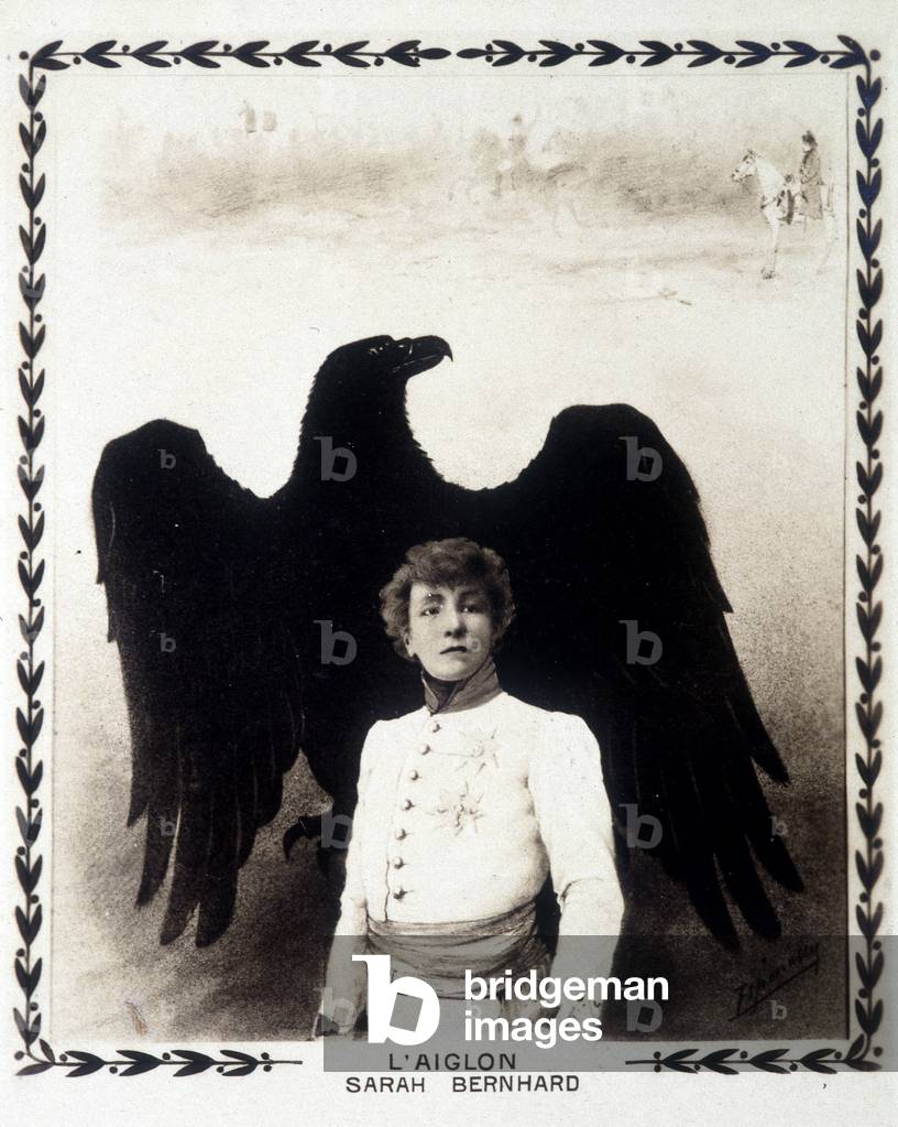Henriette Rosine Bernard called Sarah Bernhardt (1844-1923) in the poster of 