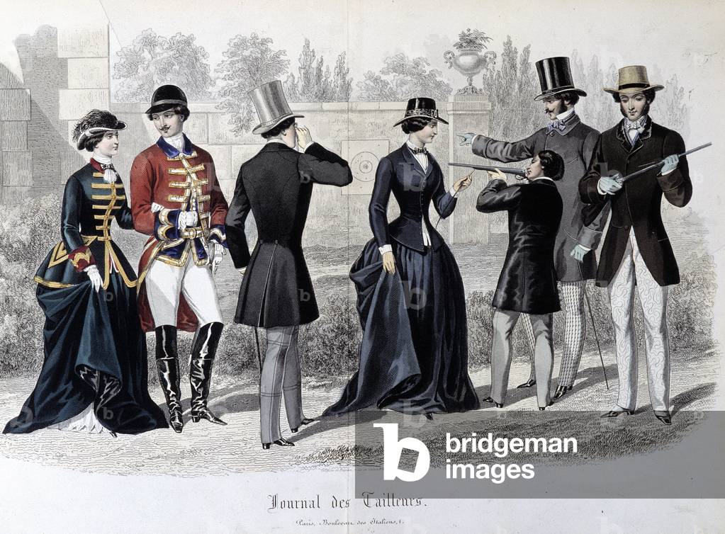 Hunting suits, “” Le Journal des tailors””, 1853