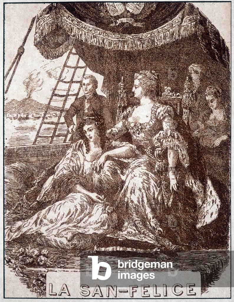 Illustration of “La San Felice”” by Alexandre Dumas father. Ed. A. Le Vasseur, Paris.