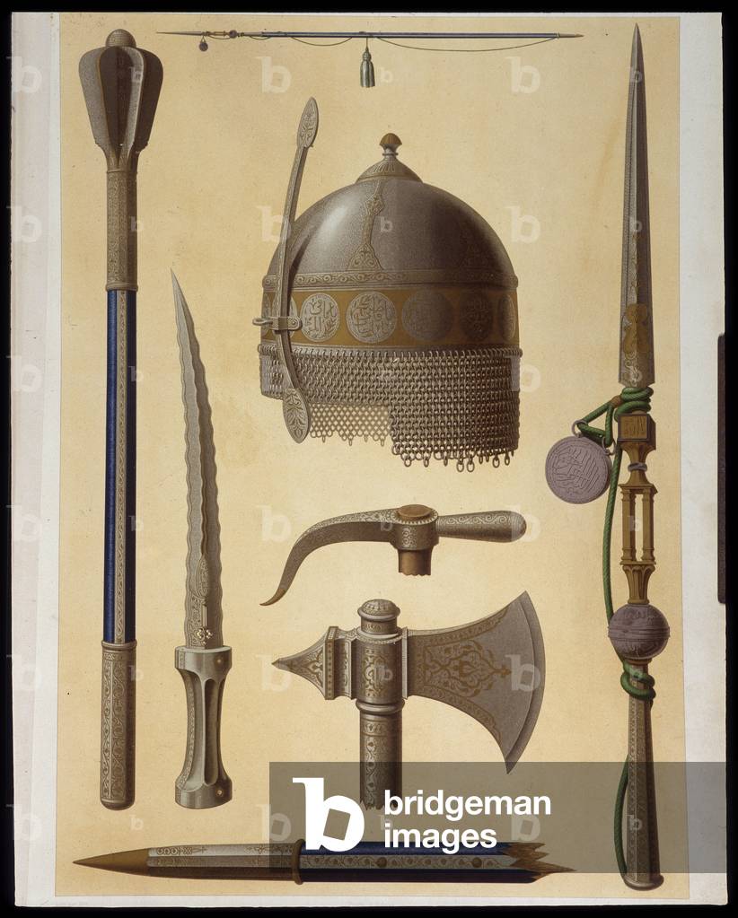 Armes de Toman Bay - in “” Arab Art”” from the monuments of Cairo from the 7th century until the 18th century by Prisse d'Avenennes. 1877