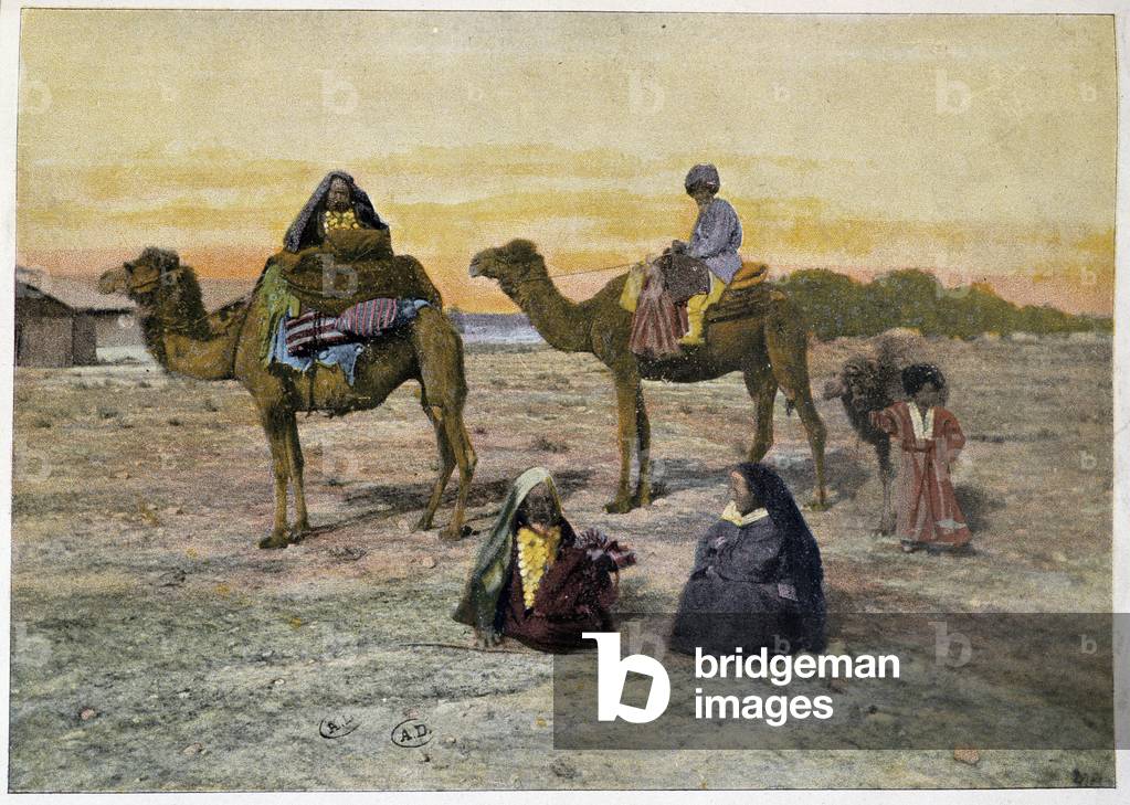 Tekes (Russian nomads) and their camels, late 19th century