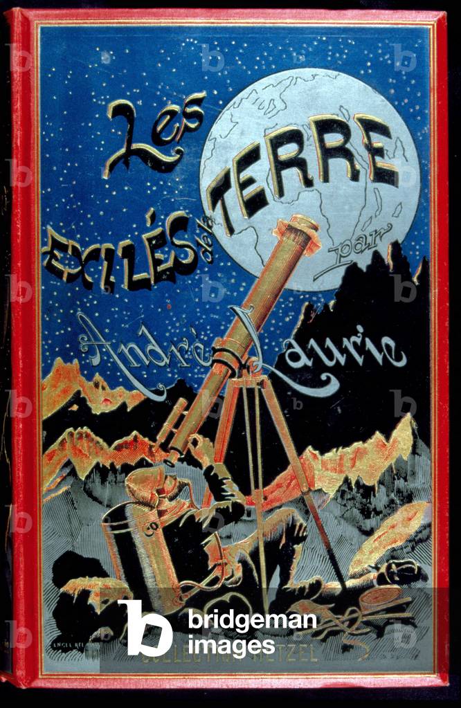 Cover of the book “” Les éxiles de la terre”” by André Laurie, Hetzel, 19th century