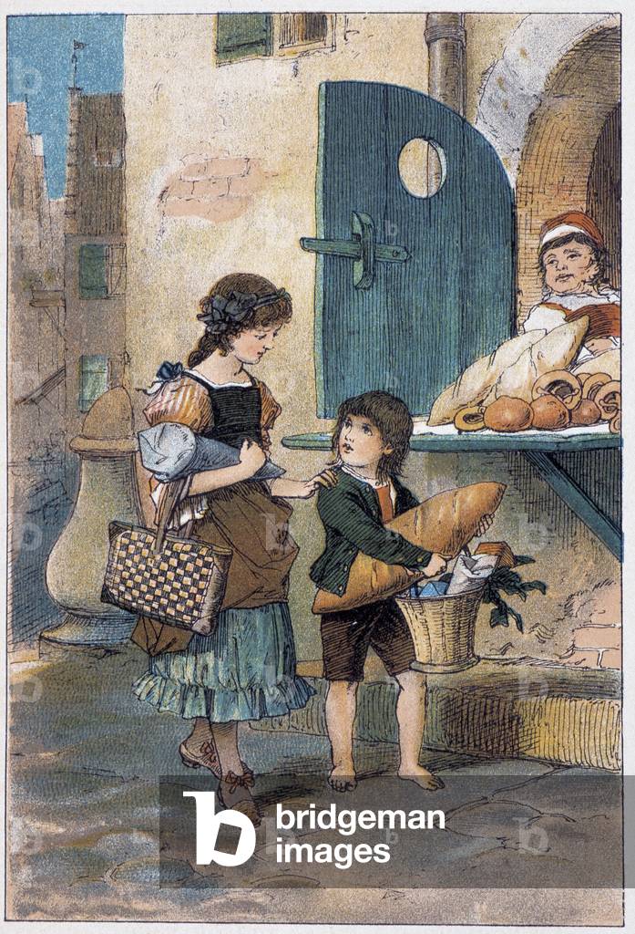 At the bakery. circa 1910.