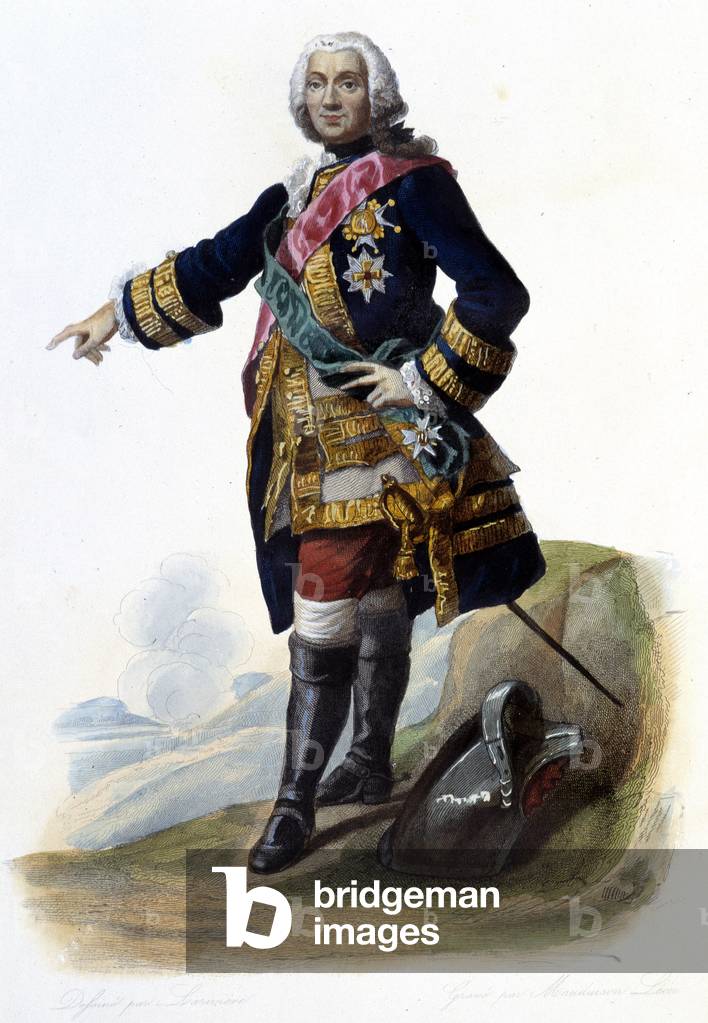 Francois de Chevert (1693-1769) General du Roi Louis XIV- in“ Le Plutarque francais“, von Mennechet, Paris, 18