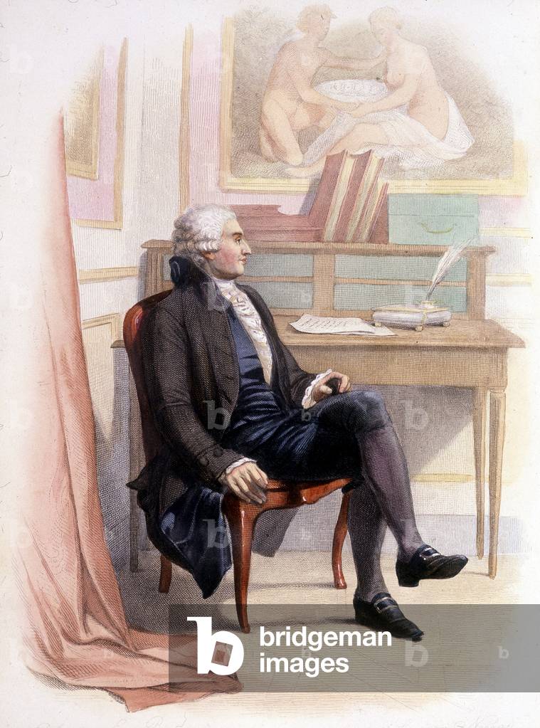 Portrait of Condorcet - in “” Le Plutarque Français””.