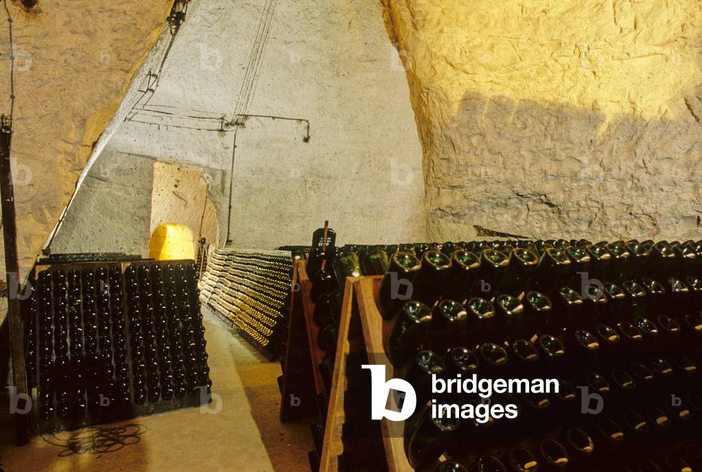 Taittinger champagne cellar in Reims (51).
