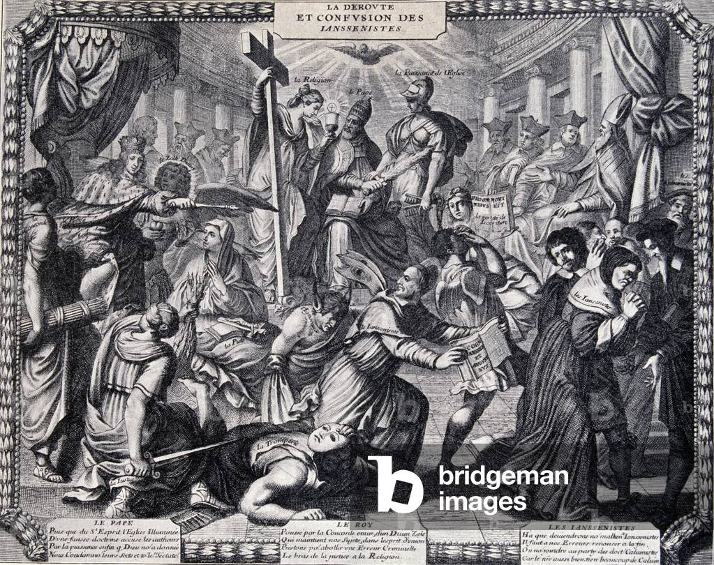 La Déroute des Jansenistes - almanach satirico edito dai Jesuites, 1653.