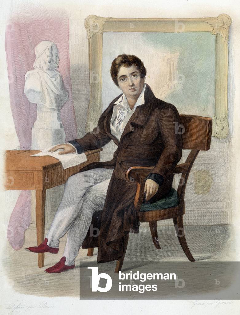 Porträt von Francois-Joseph (Francois Joseph) Talma (1763-1826), französischer Komiker. in Ed. Mennechet,“ Le 