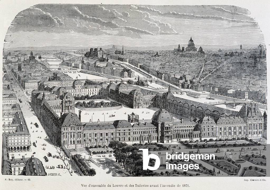 View of the Louvre and the Tuileries, 1871.