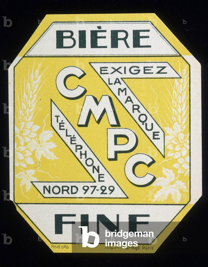 Advertising label for the CMPC Beer