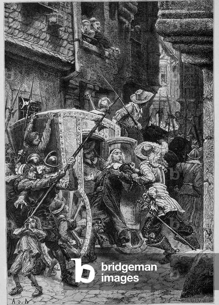 Arrest of Brousel (debuts de la Fronde) in “” Histoire de France”” by Guizot, 1878