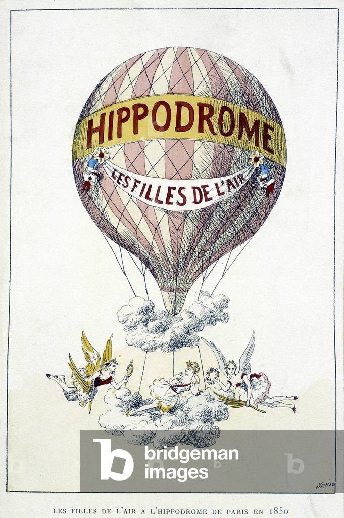 Girls in the air at the Paris racecourse