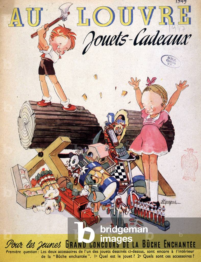 Advertising poster for the toys of the Grand Magazines Au Louvre, 1947