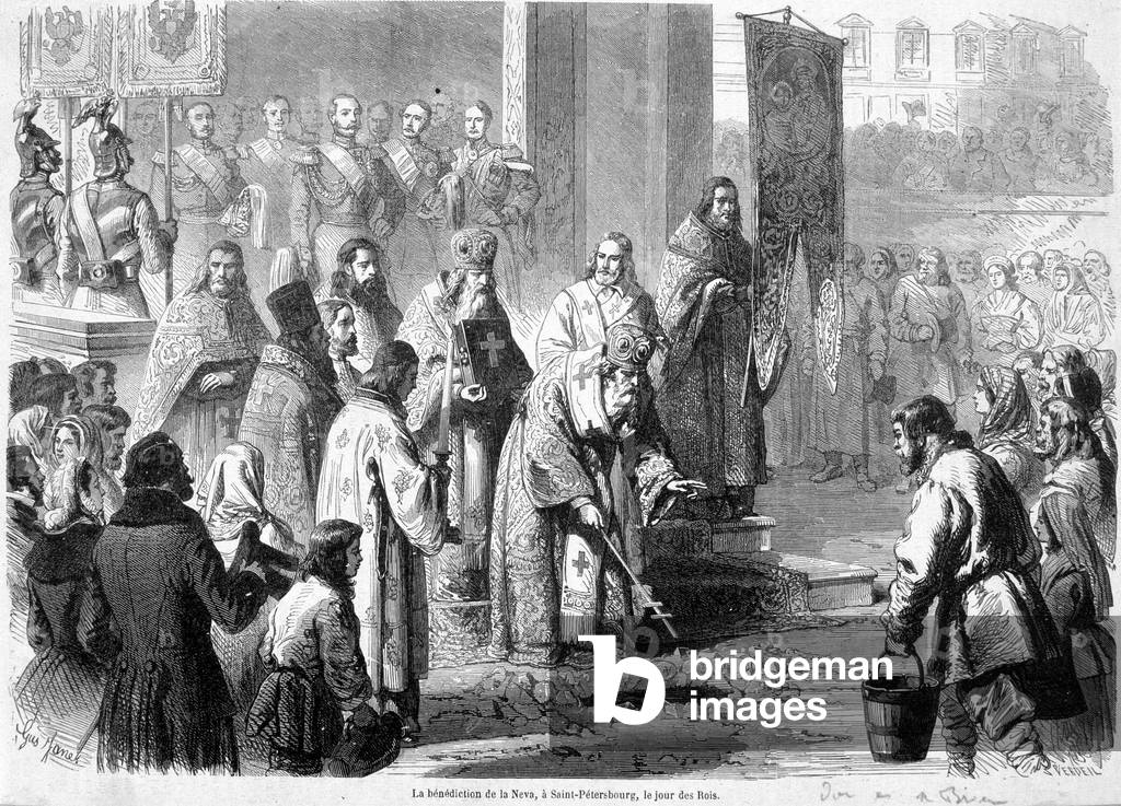 The Blessing of the Neva, Russia, on the Day of the Kings.