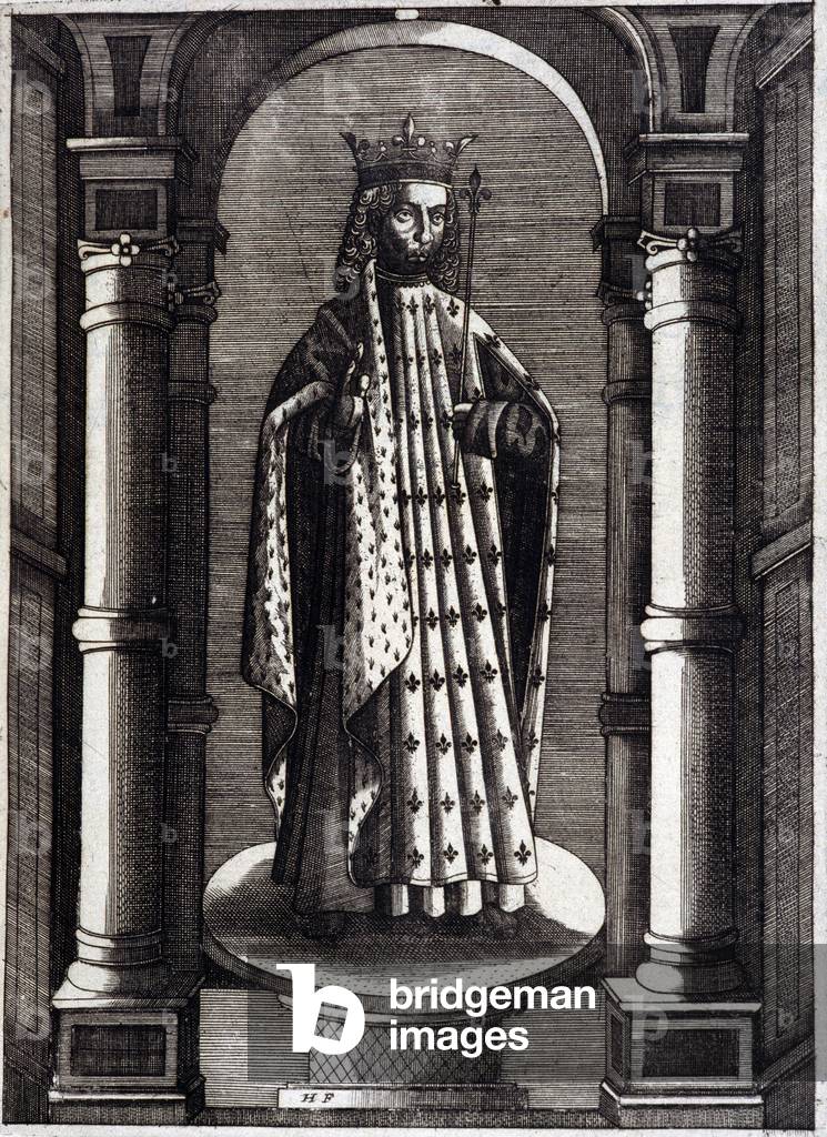 The King of France Philip III the Hardi, heritier of the County of Toulouse in 1271 in “Histoire des Countes de Toulouse” by Guillaume de Catel, Toulouse, 1623