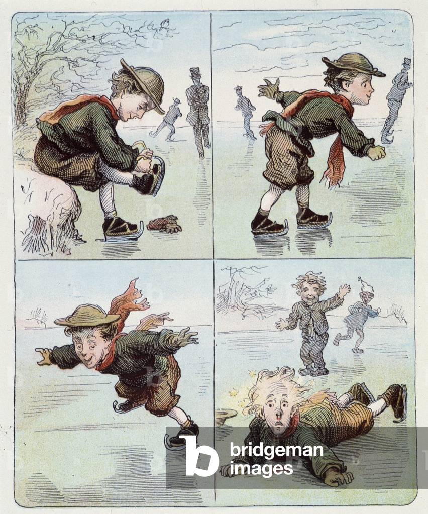 Skating Child - Childhood Images of E. Mathys, c. 1900