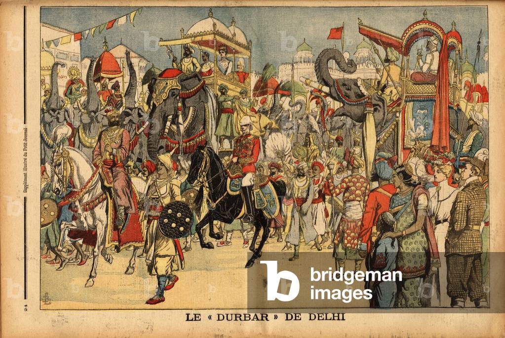 The durbar of Delhi on coronation of King of the United Kingdom and Emperor of India (engraving)