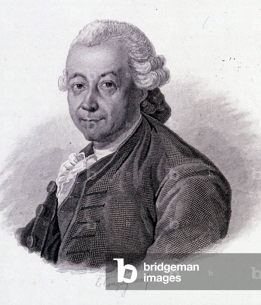 Portrait of Pierre Pepper (1719-1786), French explorer - in “” Portraits of useful men””, 1836.