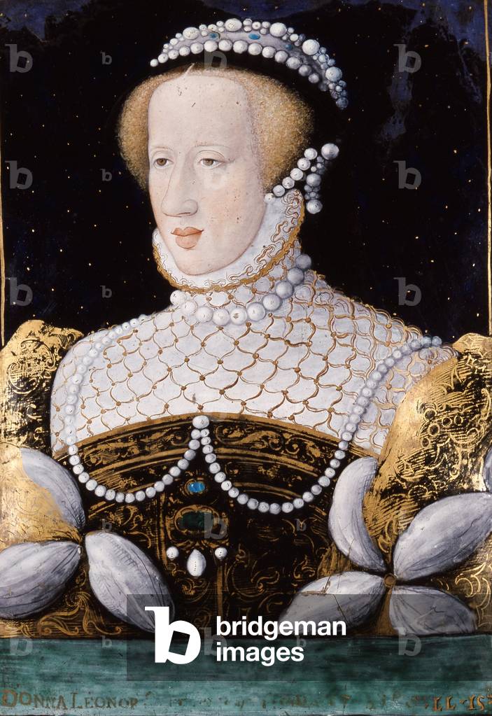 Eleonore of Habsburg (or Austria) (1498 - 1558), enamel, 1538