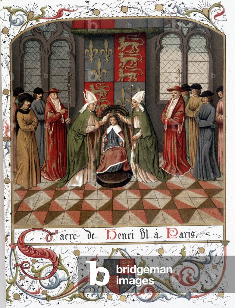 Sacre of Henry VI (1421-1471) in Paris, 1431.