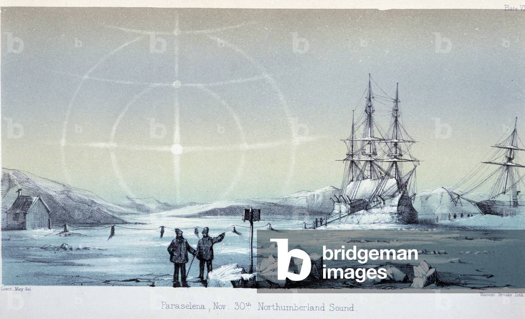 Paraselene in the Artcique. In “The last of the Artic voyages... during the years 1852, 1853, 1854” by Sir Edward Belcher, 1855.