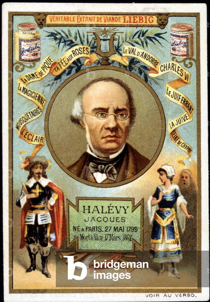 Halevy called Jacques Fromental Levy, French composer (1799-1862) as part of the promotion of a Liebig product. 19th century