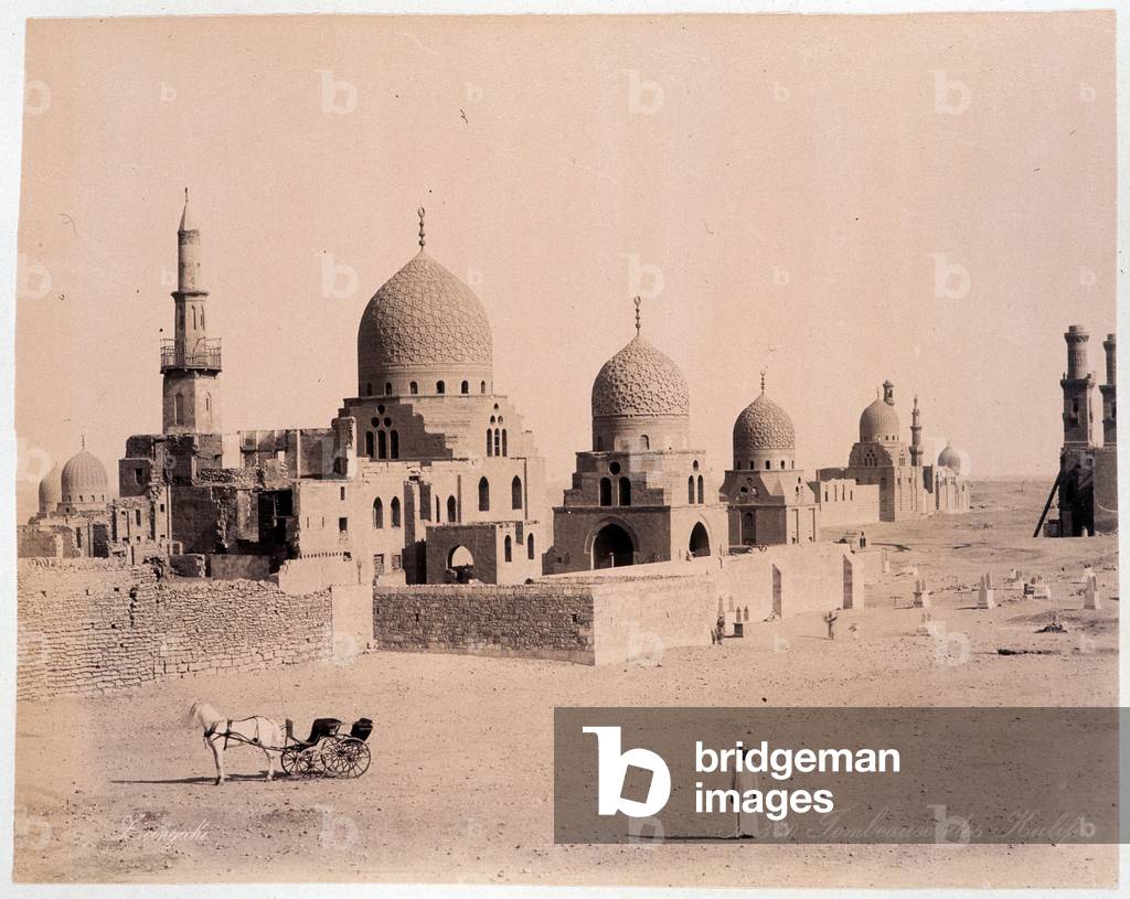 Egypt: the tomb of the kalives - photograph by the Zangali brothers by Zangaki Brothers, b/w