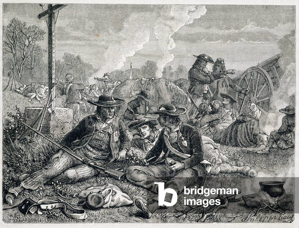 Vendean insurgents - engraving, 19th century.