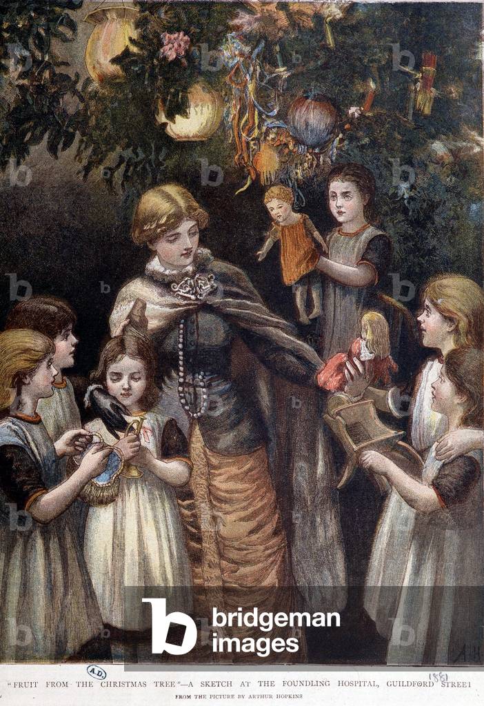 The Christmas tree of poor children, London, late 19th century