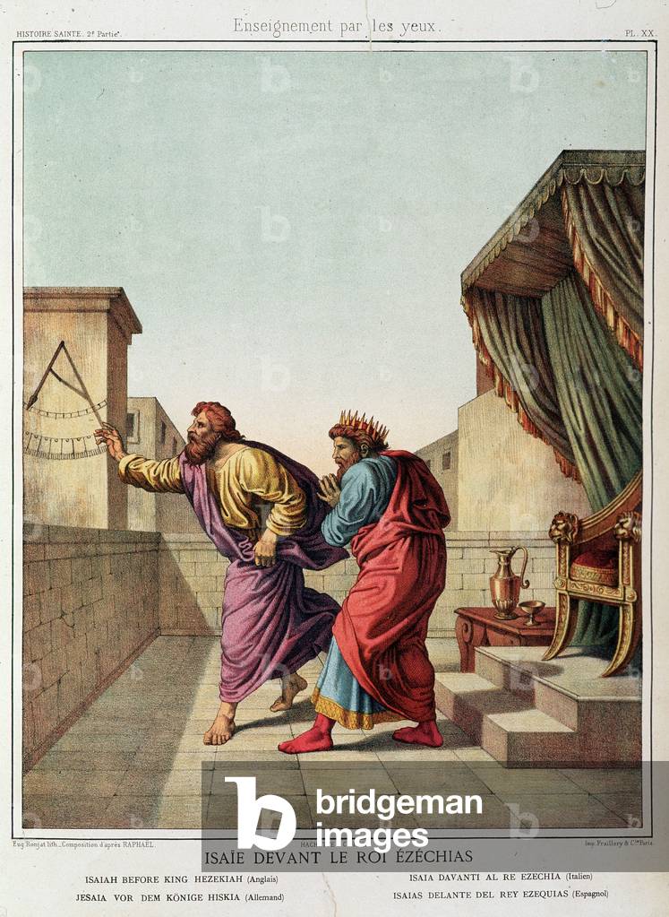Isaiah before King Hezekiah in “Holy History”, ed. Hachette