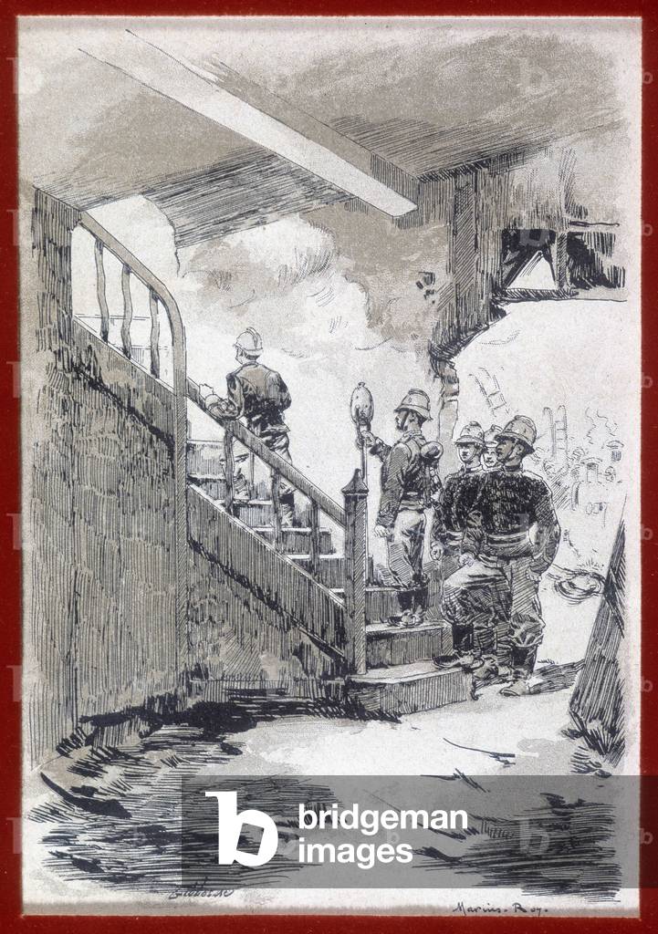 Firefighters: fire recognition - grav., n.d.