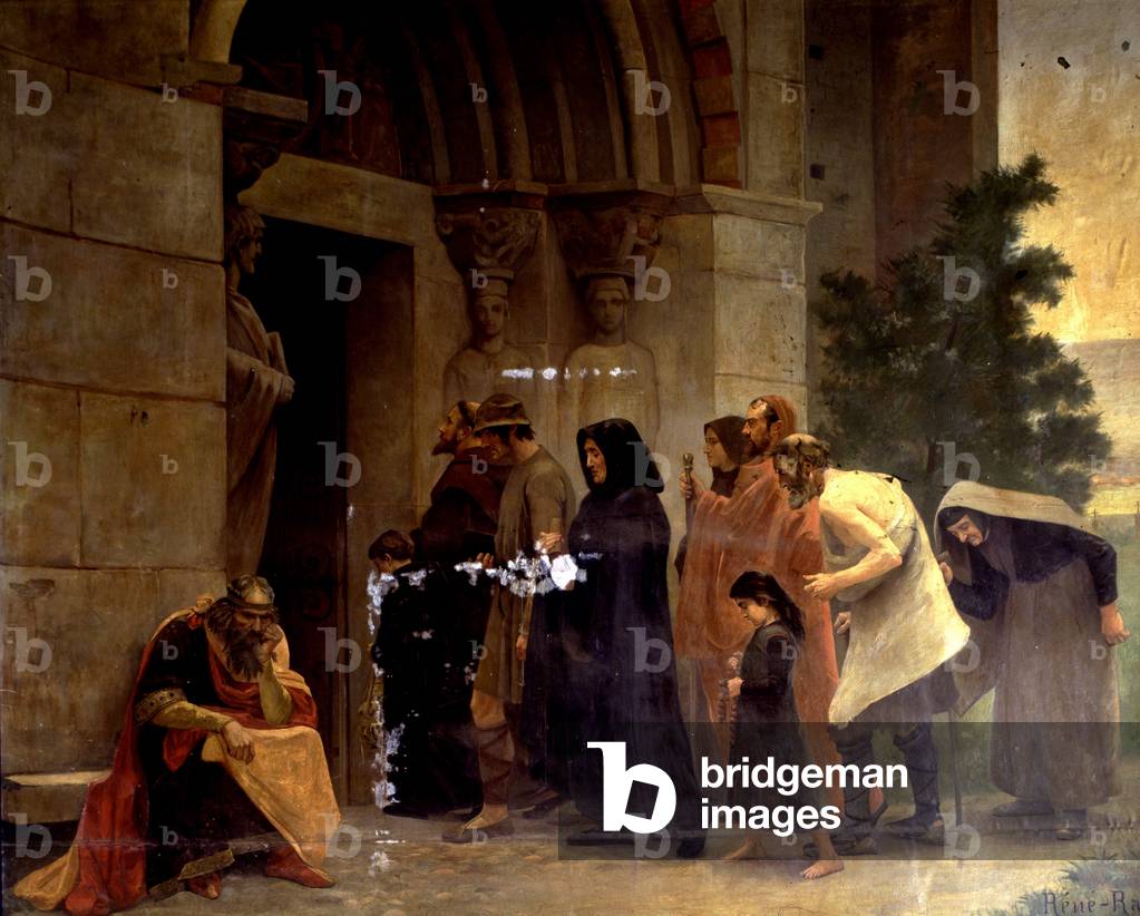 Raymond VI (1156-1222), Count of Toulouse, “The Excommunié”” in 1208 by Pope Innoncent III (1160-1216). René Ravaut, 1889. Mayor of Toulouse.